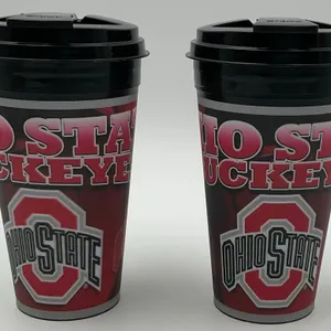 Ohio State Buckeyes Travel Cups Set of 2 with Lids