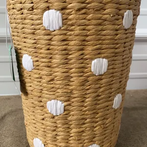 **NEW**  Pillowfort Woven Paper Dot Wastebasket