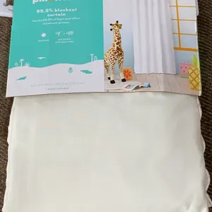 **NEW** Pillowfort Cream Scallop Blackout Window Curtain Panel