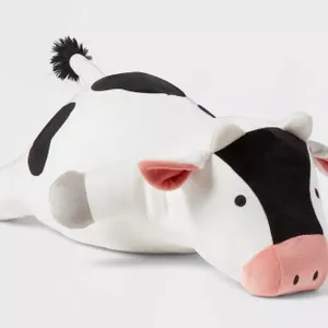 **NEW** Pillowfort Cow Weighted Plush Kids' Throw Pillow Black/White