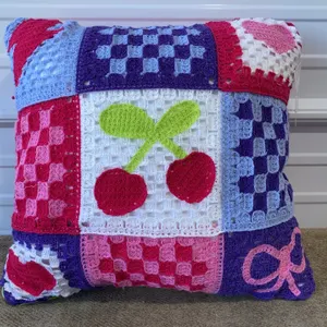 **NEW** Mingled Threads Prism Crochet Icon Decorative Pillow - 16"x16"