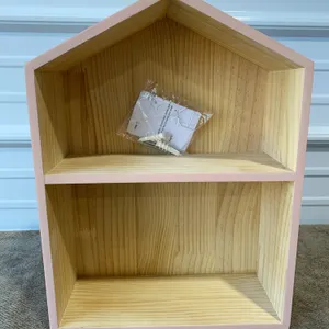 **NEW** Pillowfort Wooden House Shaped Wall Shelf with Mounting Hardware