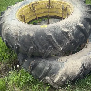 2 - Tires 18.4-38 Clamp on duals for a John Deere