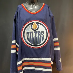 Edmonton Oilers KOHO Licensed Jersey Signed, Adult Large