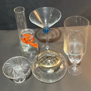 Glassware Lot Including Bombay Sapphire Martini Glass