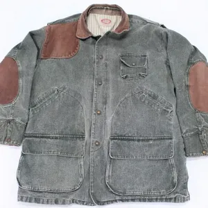 THE AUSTRALIAN OUTBACK MEN'S DENIM LEATHER JACKET
