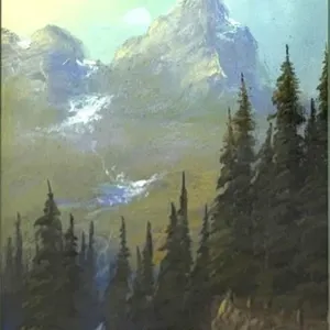 MAISIE WRIDE "CATHEDRAL PEAKS" PASTEL LANDSCAPE