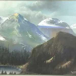 MAISIE WRIDE "MIRROR LAKE" PASTEL LANDSCAPE