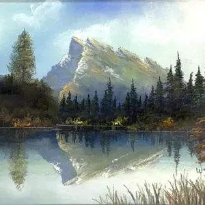 MAISIE WRIDE "MT RUNDLE" PASTEL LANDSCAPE