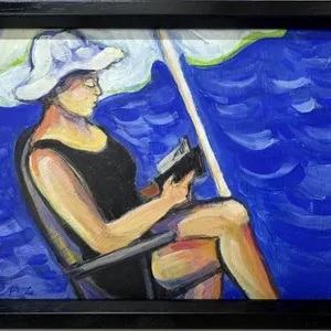 P.M. ZOUBEK "JO" SIGNED ACRYLIC PAINTING
