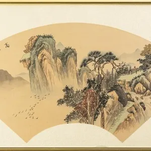 YI NIAN "HIGH MOUNTAIN AND ANCIENT PINES" PAINTING