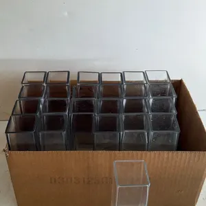 Set of Square Glass Vases