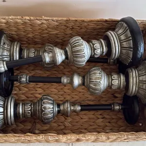 Set of Decorative Curtain Rod Finials