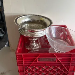 Collection of Glass Vases and Silver Bowl