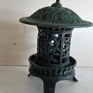 Cast Iron Lantern With Leaf Motif