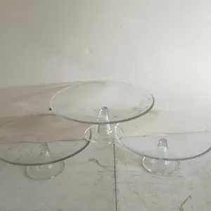 Set of 3 Glass Cake Stands