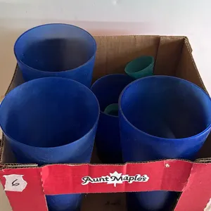 Set of Blue glass Drinking Glasses