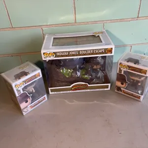 Three Indiana Jones Funko Pieces