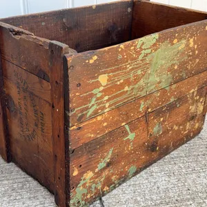 Large Antique wooden crate from Scott Stamp & Coin Co NY city