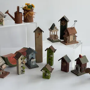 Miniature wooden houses country home decor