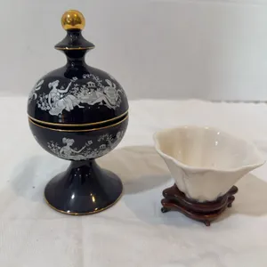 Fancy Hand Painted Vintage Italian Bonbonniere