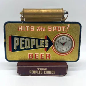 Peoples Beer Working Light Sign
