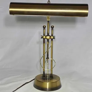 Vintage Brass Piano Lamp with Treble Clef. 12 x 16. LR