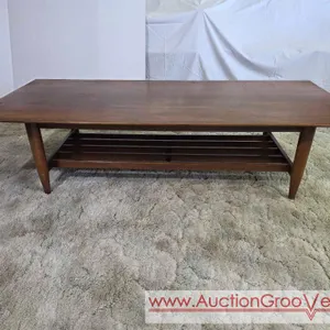 MCM Willett Coffee Table. Is in good sturdy condition, the finish could use some love. 58 x 25 x 15. *you must bring adequate help to remove and load.