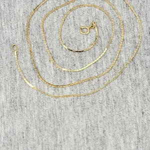 20" 14K Gold Square Serpentine Chain. 2.9g. OB