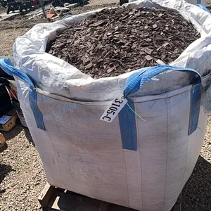 1 - CU YD TOTE OF ASPEN WOOD CHIP BROWN MULCH