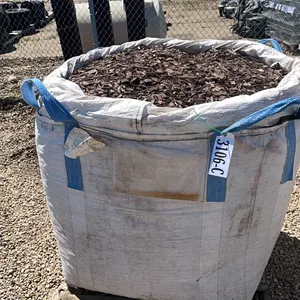 1 - CU YD TOTE OF ASPEN WOOD CHIP BROWN MULCH