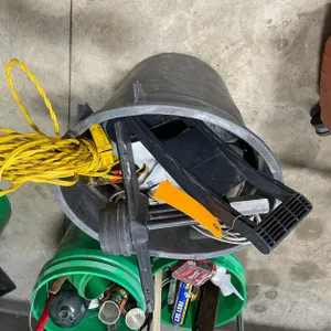Tote of Various Shop Supplies