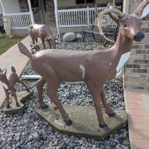 Concrete Deer Family Lawn Ornaments