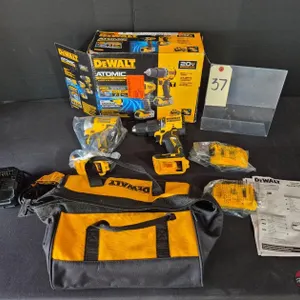 New Open Box DEWALT 20V MAX Lithium-Ion Cordless 2-Tool Combo Kit with (2) POWERSTACK 1.7Ah Batteries and Charger Model # DCK226E2
