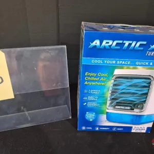 New Artic Air Turbo Chill Desktop Evaporative Space Cooler with LED Nightlight Model # AATC-PD27