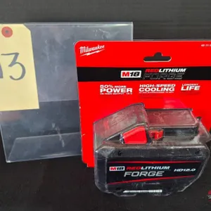 Brand New Milwaukee M18 Red Lithium Forge HD12.0 A.h Battery Model # 48-11-1813