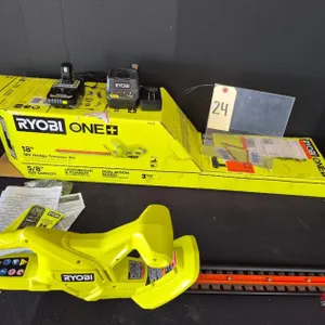 New Open Box Ryobi 18v 18" Cordless Hedge Trimmer Kit