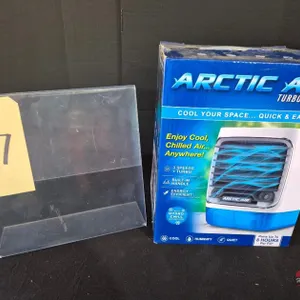 New Artic Air Turbo Chill Desktop Evaporative Space Cooler with LED Nightlight Model # AATC-PD27