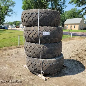 (4) Bridgestone 20.5R25 wheel loader tires