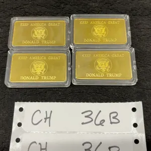 Four Donald Trump "Keep America Great" & "Liberty In God We Trust 2024" Gold-Tone Bars