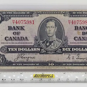 Bank of Canada $10 Bill 1937 : Coyne/Towers #HT4075981