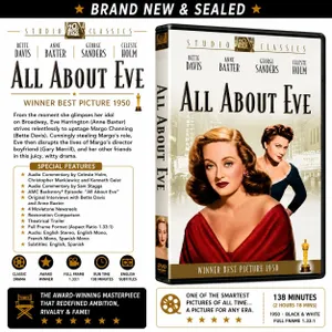 NEW DVD "ALL ABOUT EVE" BETTE DAVIS 1950