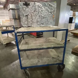 HEAVY DUTY METAL FRAME MOBILE WORK BENCH APPROX 36"W X 25"D X 62"H