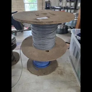 Large Spool of Electrical Wire - Gray and Blue