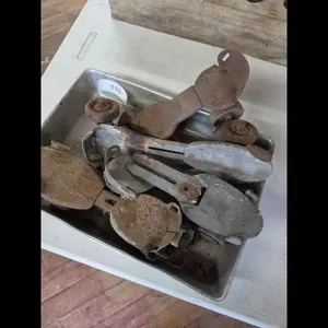 Lot of Vintage Metal Ice Skate Parts and Accessori