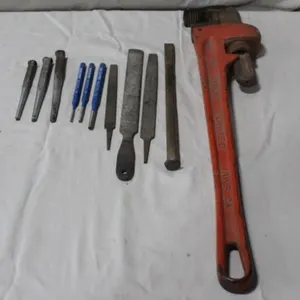 24" Pipe Wrench, Punches & Files