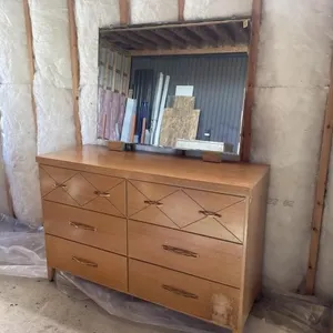 Vintage 6 Drawer Dresser W/ Mirror