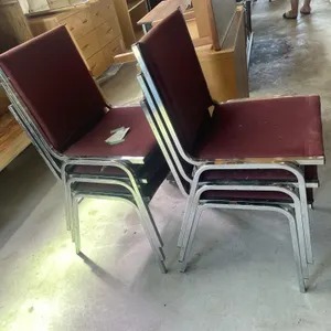 6 Stacking Office Chairs