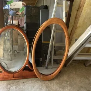 Oval Bevelled Mirror & 2 Dresser Mirrors