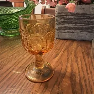 Orange glass cup